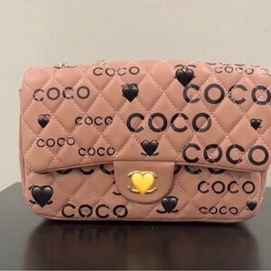 Quilted Crossbody Bag in Tan